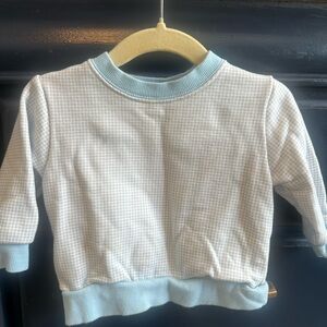 Toddler Light Blue & White Long-Sleeve Pullover Sweatshirt